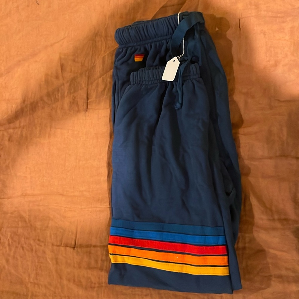Brand New Aviator Rainbow Stitch Men’s Sweatpants - Size Medium